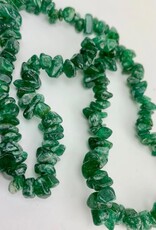 Gemstone Chip Choker 18" w/ Lobster Clasp | Green Aventurine | India