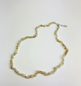 Crystal Chip Necklace | Sterling Silver Clasp | 18" | "A" Grade | Ethiopian Opal