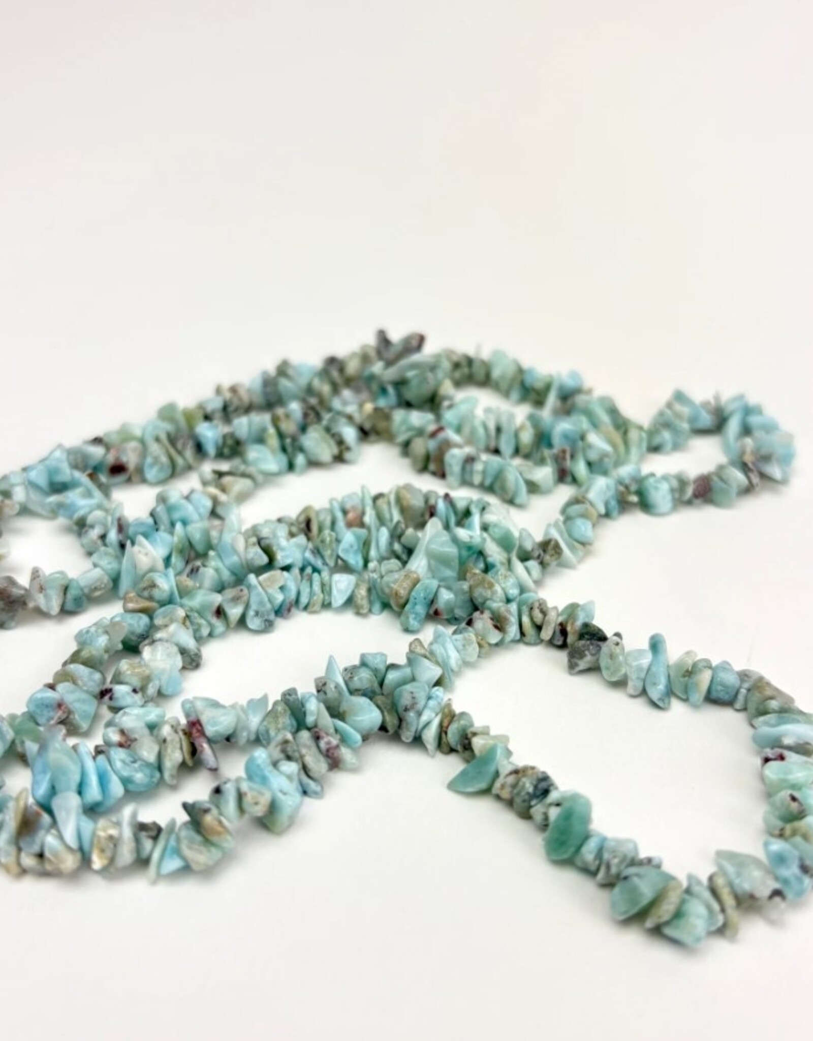 Crystal Chip Necklace | 36" | "A" Grade | Larimar