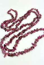 Crystal Chip Necklace | 36" | "A" Grade | Pink Tourmaline