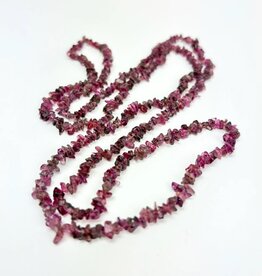 Crystal Chip Necklace | 36" | "A" Grade | Pink Tourmaline