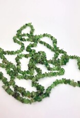 Crystal Chip Necklace | 36" | "A" Grade | Green Garnet Crystal Chip Necklace | 36" | "A" Grade | Green Garnet