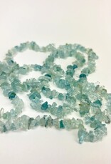 Crystal Chip Necklace | 36" | "A" Grade | Aquamarine