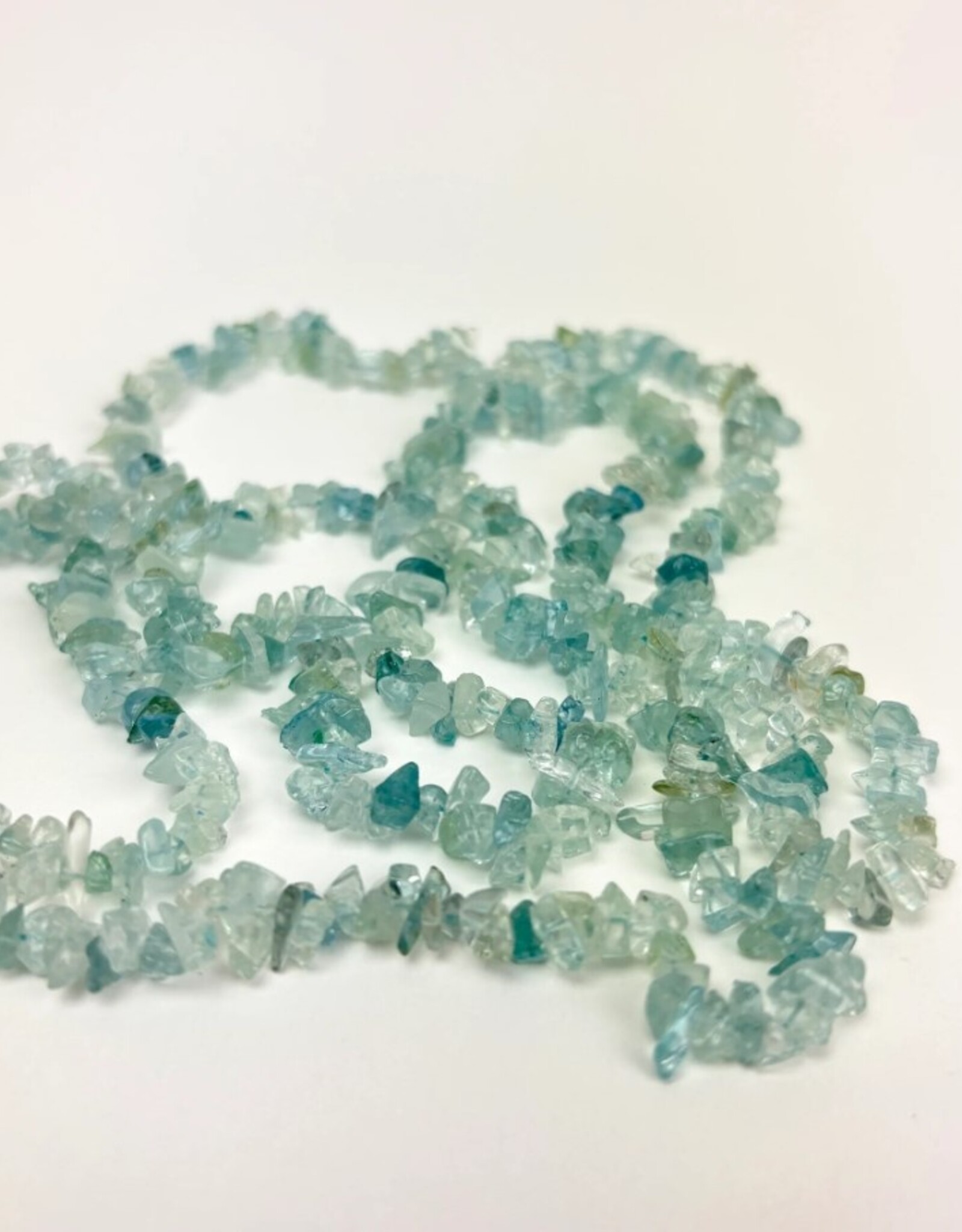 Crystal Chip Necklace | 36" | "A" Grade | Aquamarine