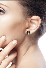 *White-Eyed Lotus Pearl Flower Earrings - Silver