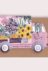 Flower Truck Birthday Card | Female Birthday Card | Floral