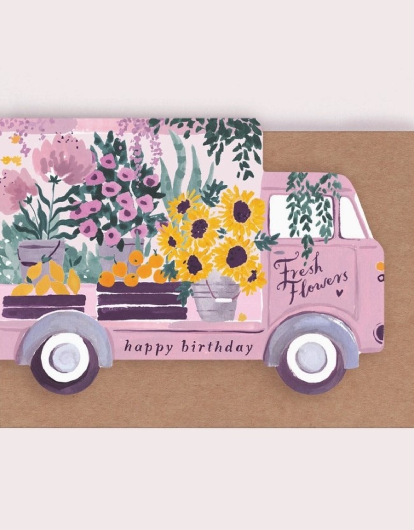 Flower Truck Birthday Card | Female Birthday Card | Floral