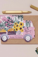 Flower Truck Birthday Card | Female Birthday Card | Floral