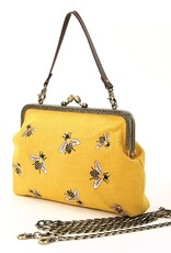 -Bees Kisslock Bag | Yellow -Bees Kisslock Bag | Yellow