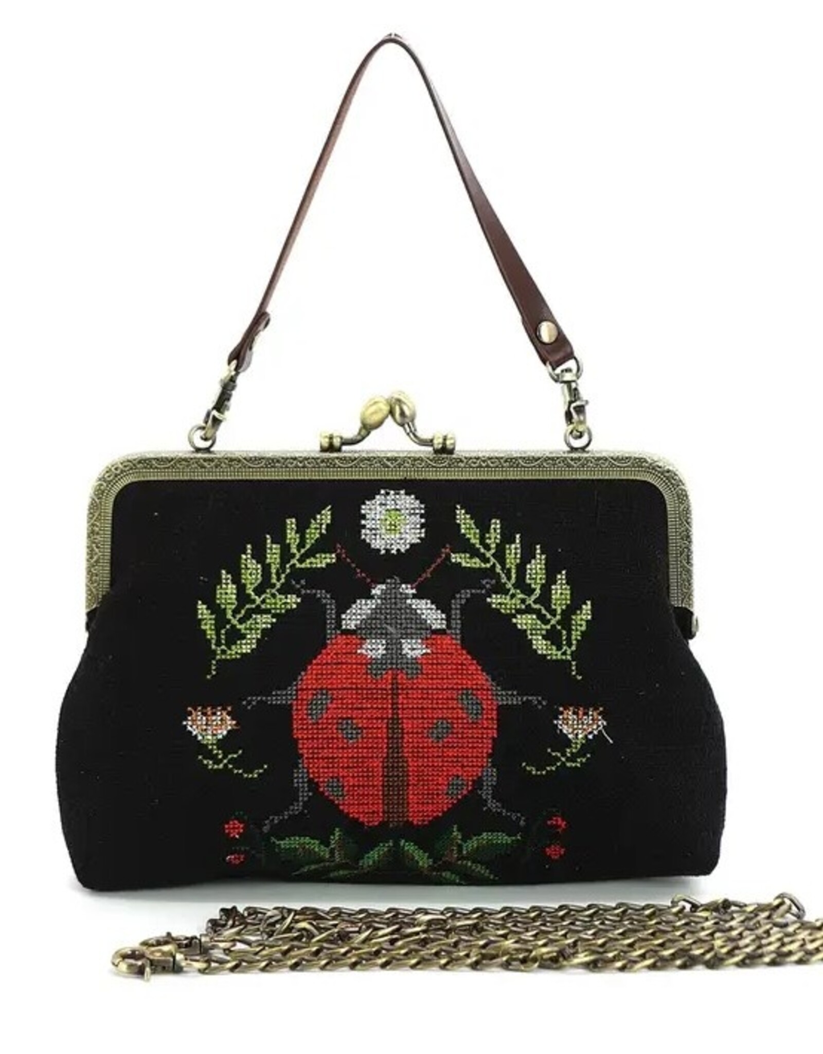 *Lady Bug Vintage Kisslock Bag