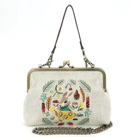 Bunny Kisslock Bag in Linen