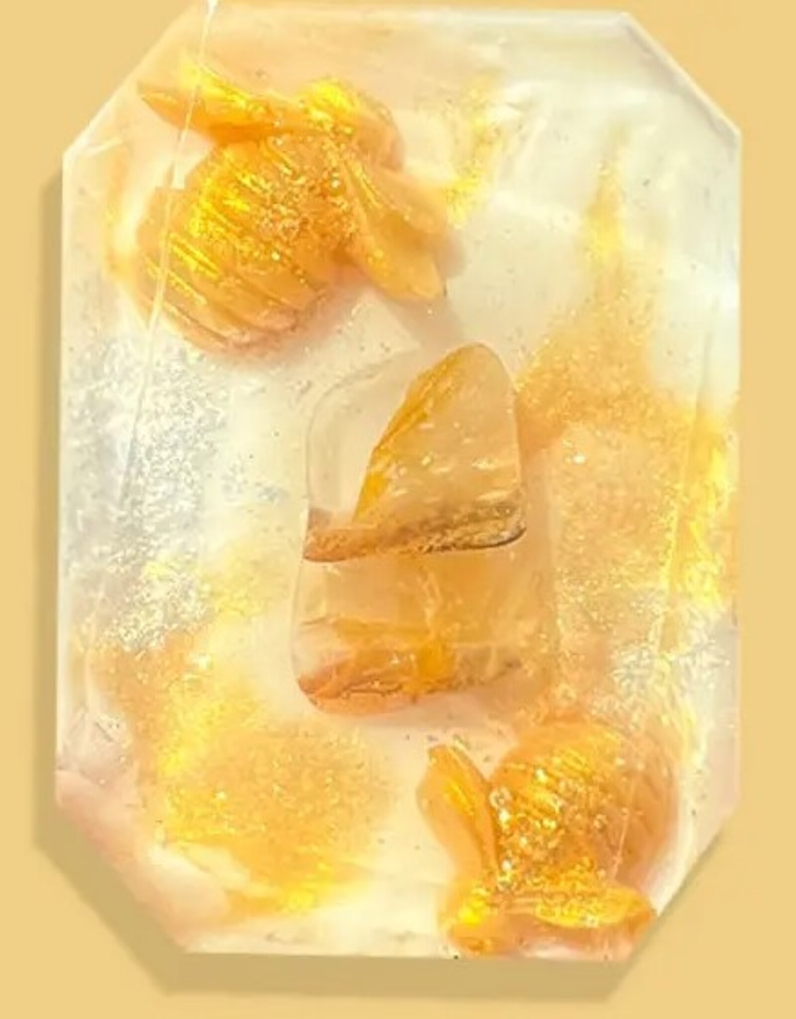 -Crystal Infused Bar Soap Honey Drop