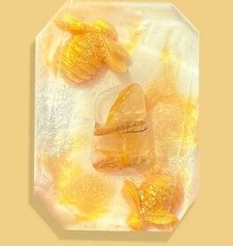 -Crystal Infused Bar Soap Honey Drop
