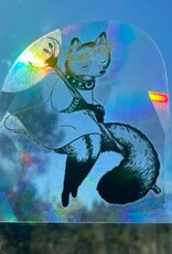 -Lunar Fox Rainbow Suncatcher Sticker