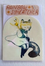 -Lunar Fox Rainbow Suncatcher Sticker