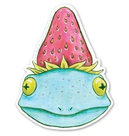 -Strawberry Frog Vinyl Sticker