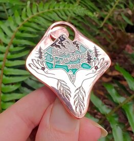 -Be Fucking Nice - Enamel Pin - Rose Gold Witchy Mountain Pnw
