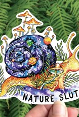Nature Slut - Vinyl Sticker - Galaxy Snail Pnw Mushroom