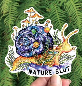 -Nature Slut - Vinyl Sticker - Galaxy Snail Pnw Mushroom