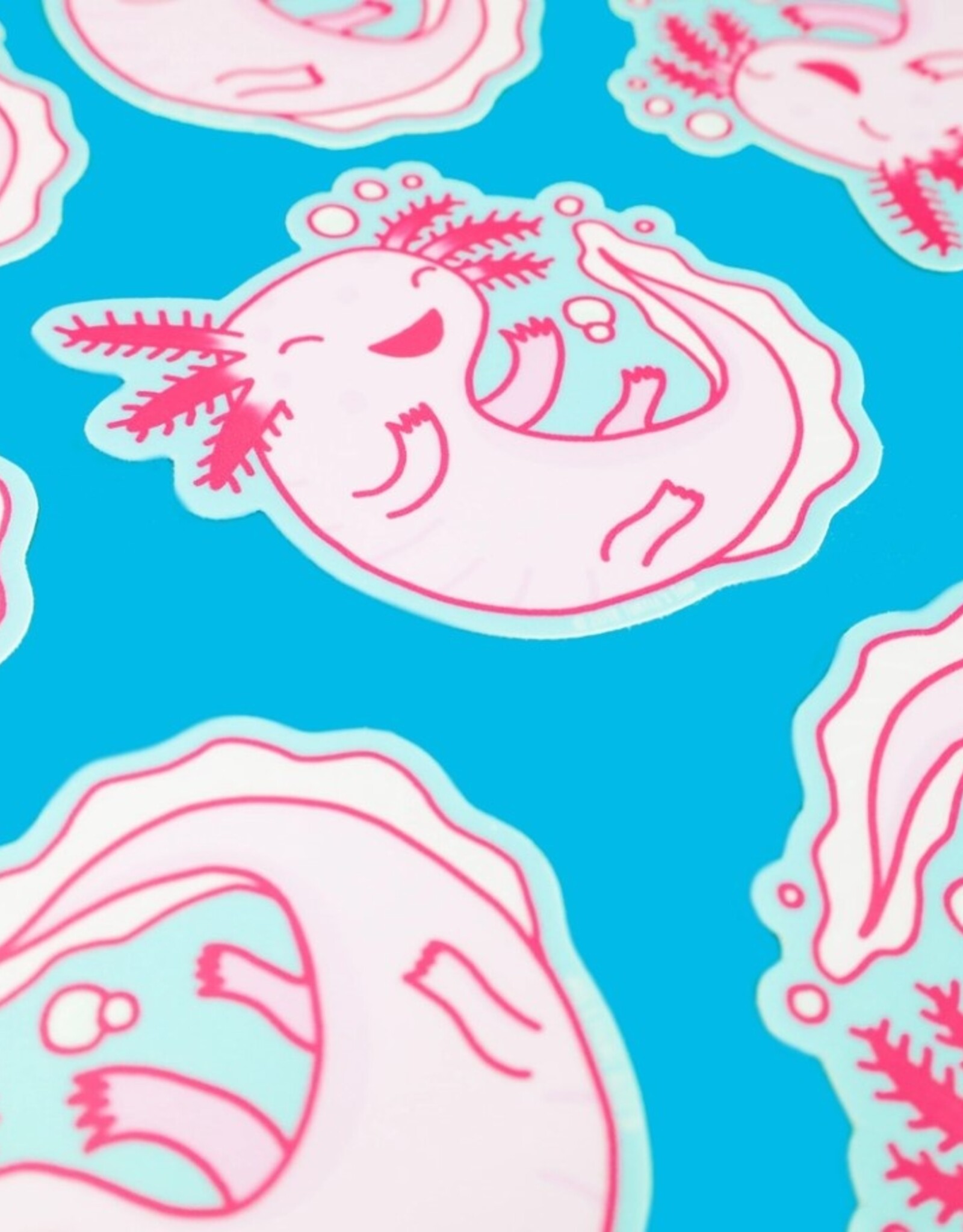 Axolotl Pink Amphibian Cute Animal Vinyl Sticker