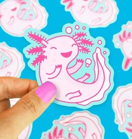 Axolotl Pink Amphibian Cute Animal Vinyl Sticker