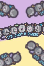 It's Just A Phase Moon Astronomy Large Bumper Vinyl Sticker It's Just A Phase Moon Astronomy Large Bumper Vinyl Sticker