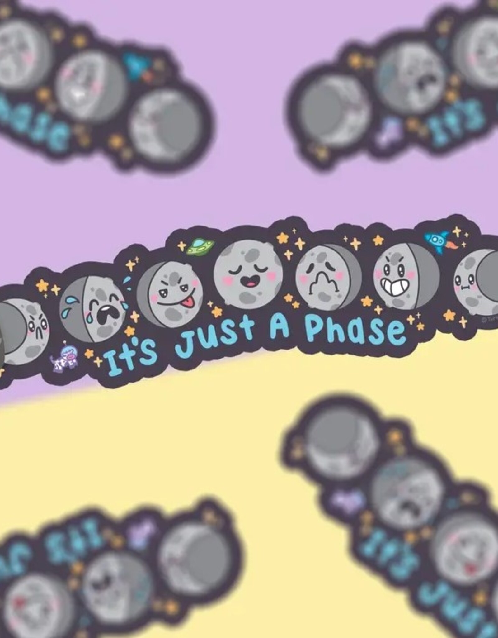 It's Just A Phase Moon Astronomy Large Bumper Vinyl Sticker