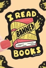 I Read Banned Books Censorship Activism Vinyl Sticker