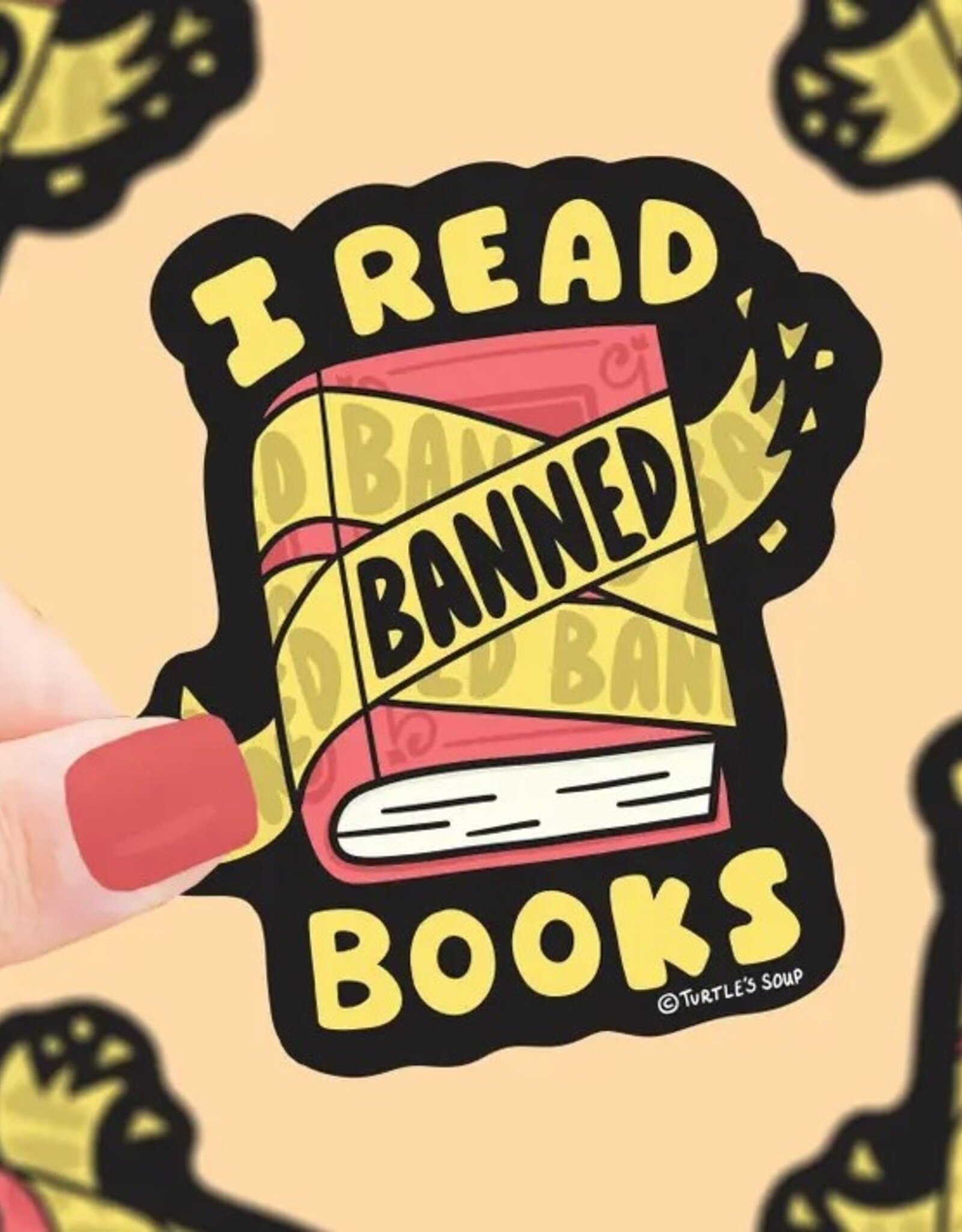 I Read Banned Books Censorship Activism Vinyl Sticker