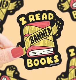 I Read Banned Books Censorship Activism Vinyl Sticker