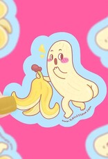 Naked Banana Butt Funny Vinyl Sticker
