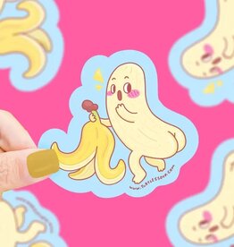 Naked Banana Butt Funny Vinyl Sticker