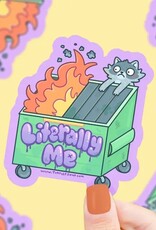 Dumpster Fire Literally Me Raccoon Funny Vinyl Sticker Dumpster Fire Literally Me Raccoon Funny Vinyl Sticker