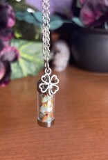 Abundance Spell Jar Amulet Necklace, Witchy Crystal Jewelry