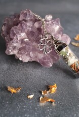 Abundance Spell Jar Amulet Necklace, Witchy Crystal Jewelry