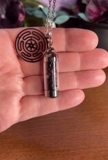 Hecate Spell Jar Amulet Necklace, Witchy Crystal Jewelry