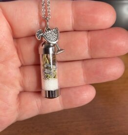 Practical Magic Spell Jar Necklace, Witchy Crystal Jewelry