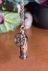 Protection Spell Jar Amulet Necklace,Witchy Crystal Jewelry