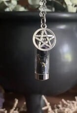 Protection Spell Jar Amulet Necklace,Witchy Crystal Jewelry