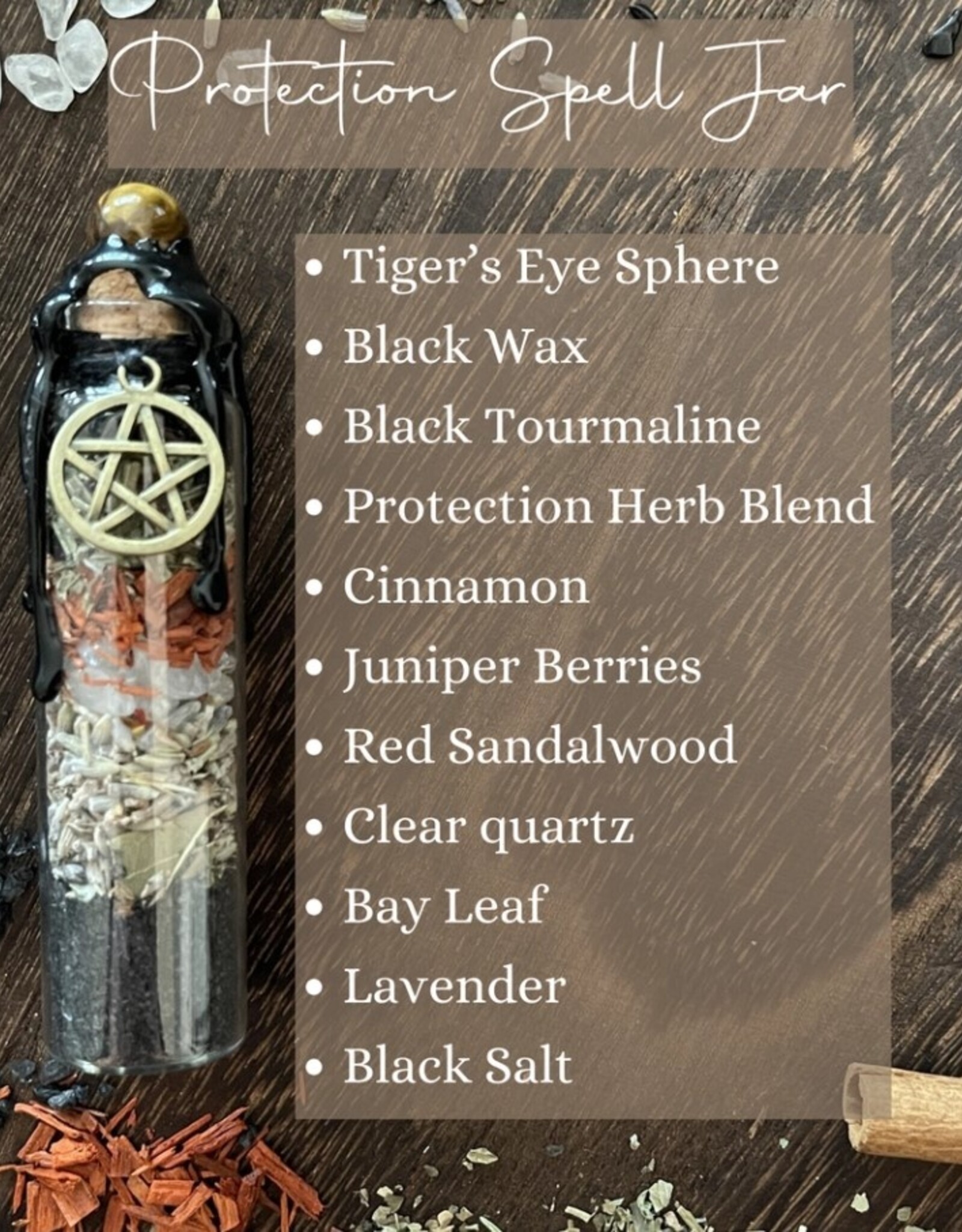 Protection Spell Jar, Intention Jar, Witch's Spell Bottle