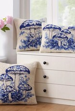 -Blue Chinoiseries Mushroom Sq Hook Pillow