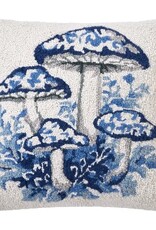 -Blue Chinoiseries Mushroom Sq Hook Pillow