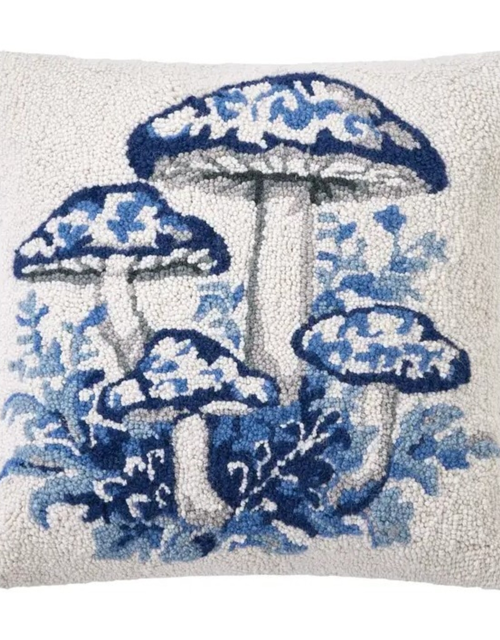 -Blue Chinoiseries Mushroom Sq Hook Pillow