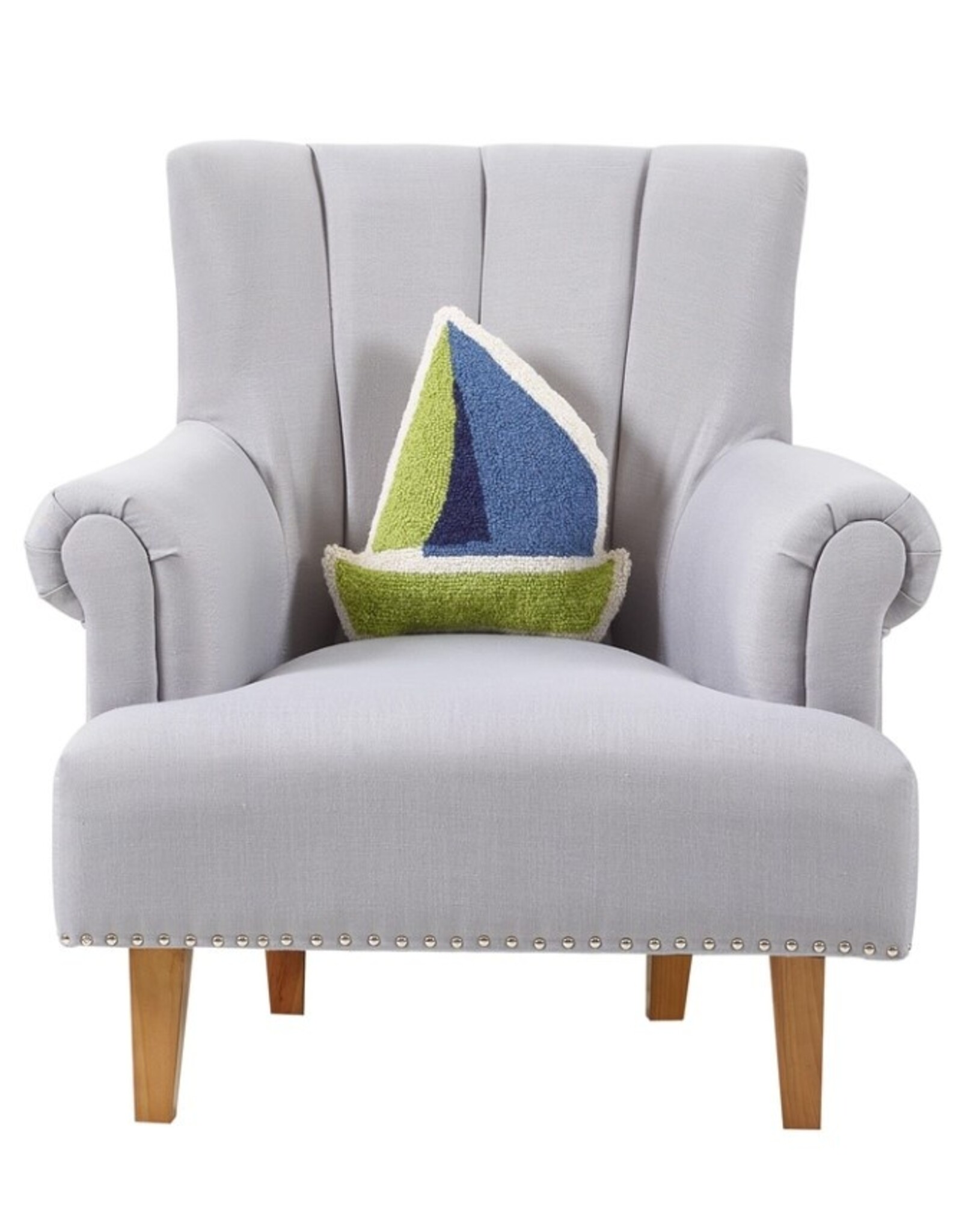 -Shaped Sailboat Hook Pillow - Kate Nelligan