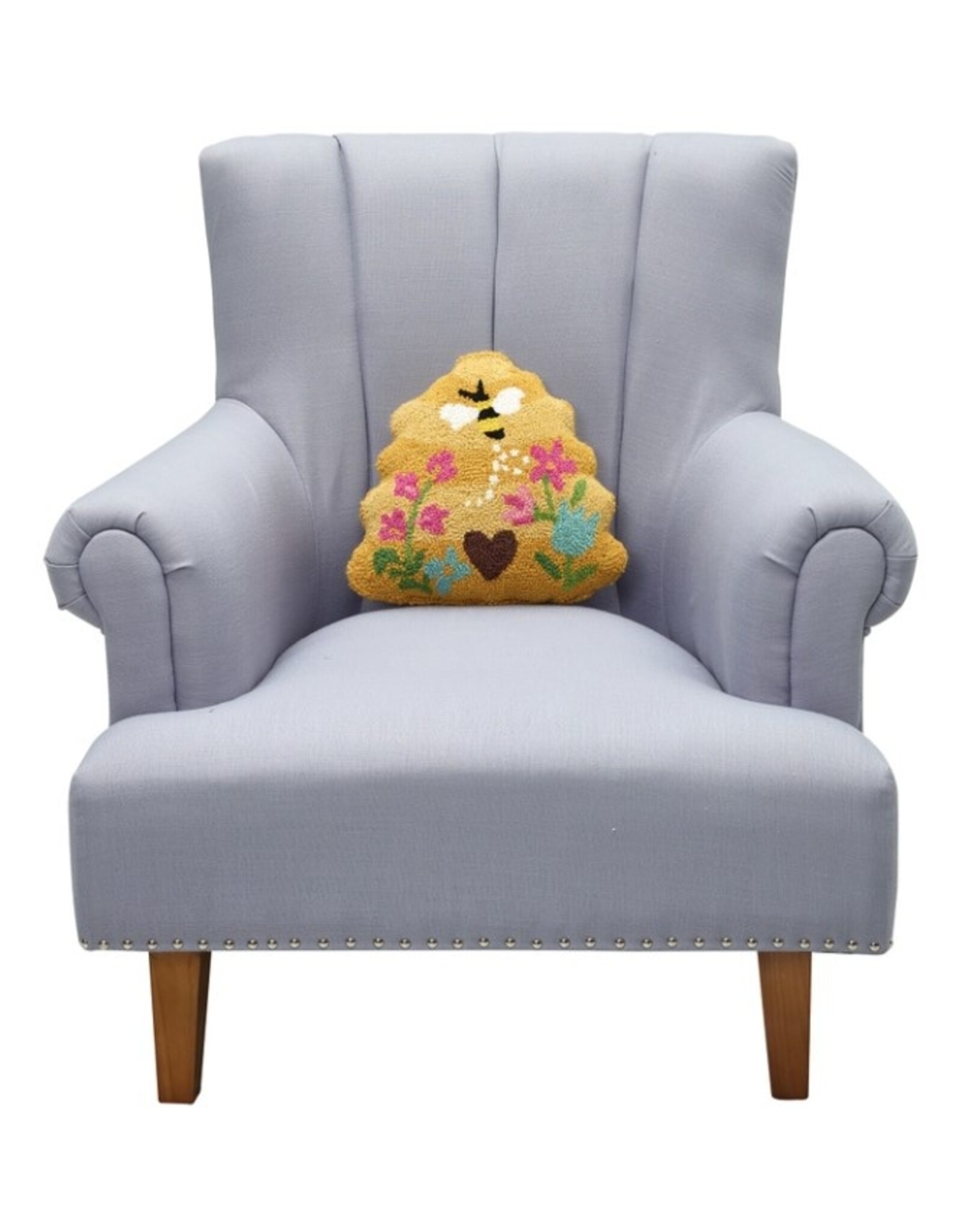 -Shaped Bee Skep Hook Pillow