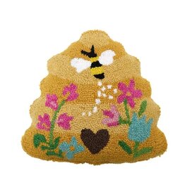 -Shaped Bee Skep Hook Pillow