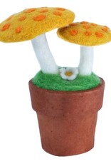 *Potted Plant: Mellow Mushroom - Yellow