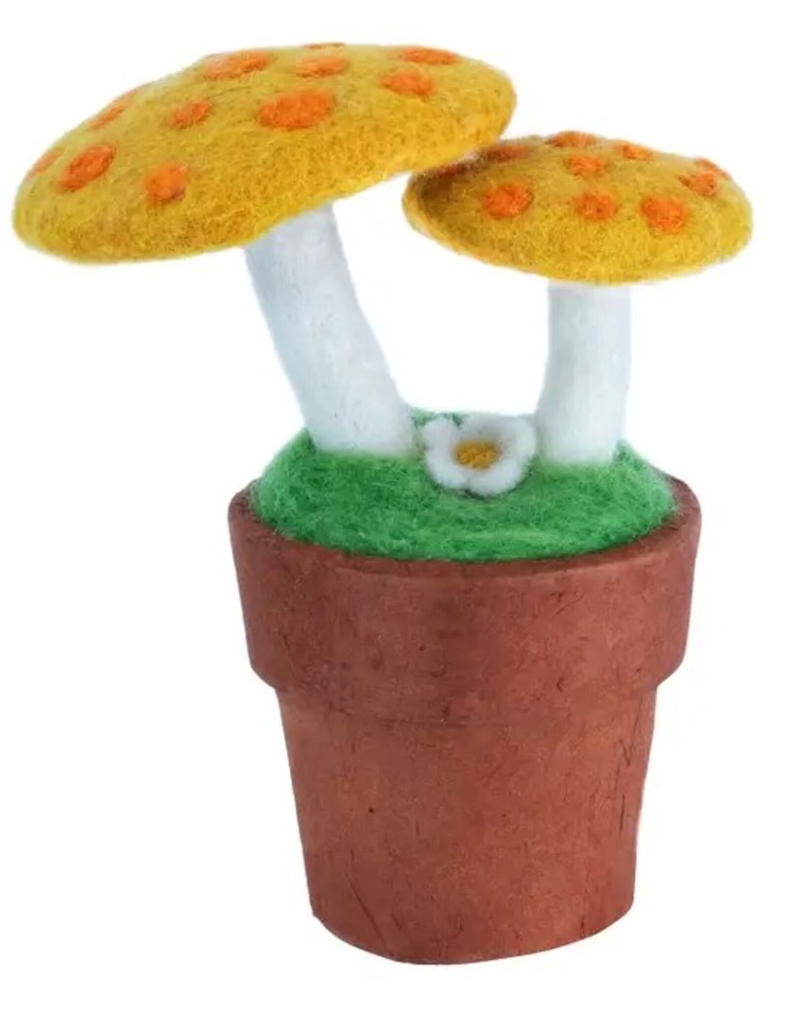 *Potted Plant: Mellow Mushroom - Yellow