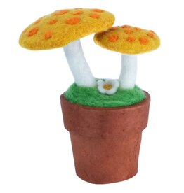 *Potted Plant: Mellow Mushroom - Yellow