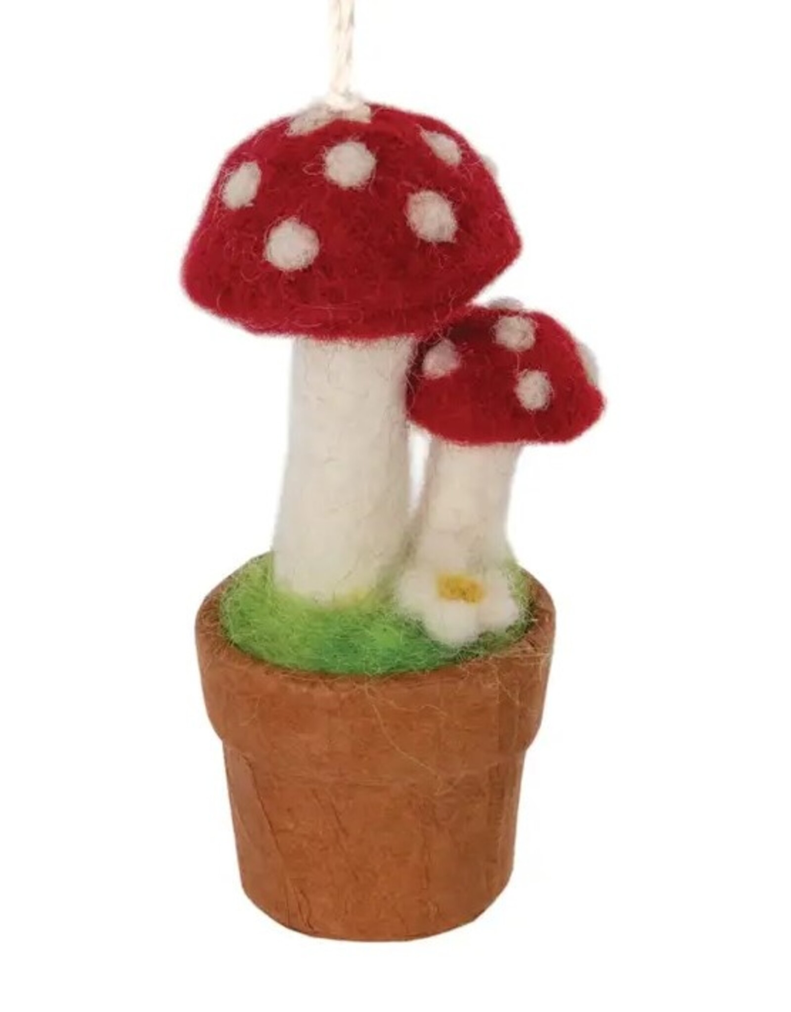 *Ornament: Twin Fairy Mushroom - Red